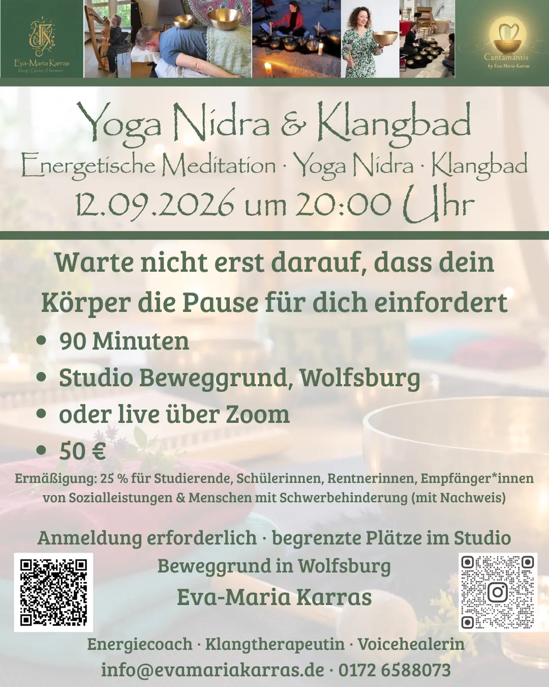 Energetische Meditation - Yoga Nidra - Klangbad